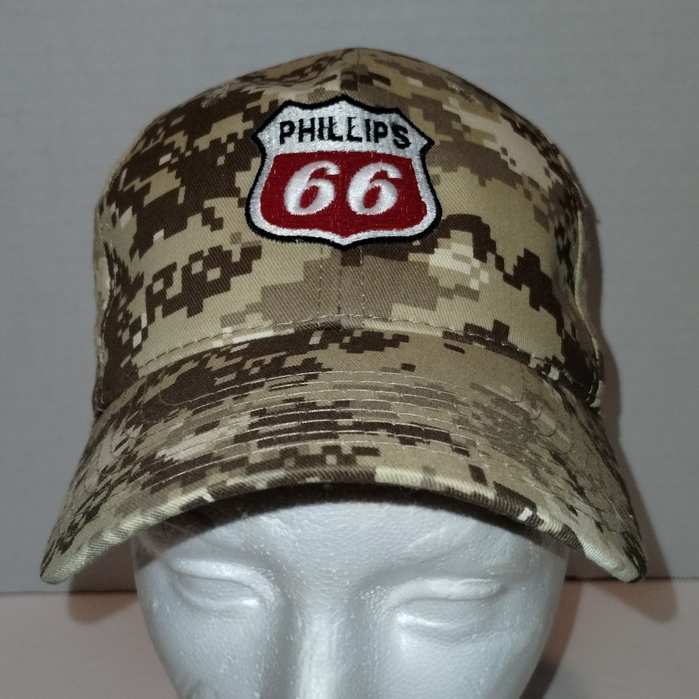Phillips 66 Digital Camo Hat Cap WRB Refining  Bother Refinery Texas Flag Patch